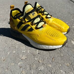 Adidas Ninja X ZX 2K Boost Mens Size 5 FZ1887 Yellow Running Shoes